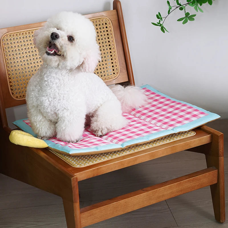 Dog Cooling Mat Plaid Large Summer Pet Cold Bed for Small Big Dogs Cat Durable Blanket Sofa Cat Ice Pad Blanket Pet Supplier