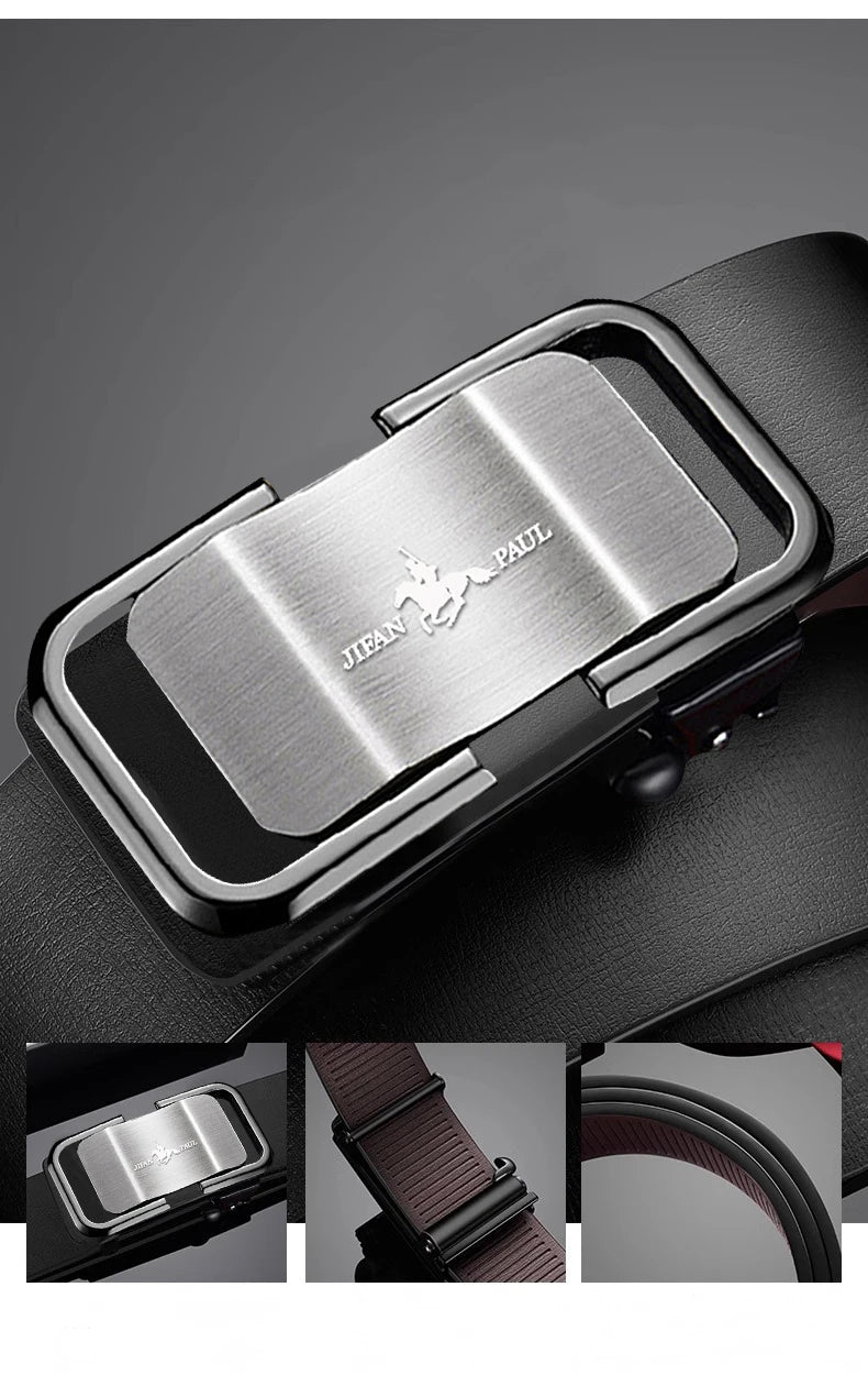 JIFANPAUL brand men high quality genuine leather belt luxury belts  cowskin fashion Strap male Jeans for man Without gift box