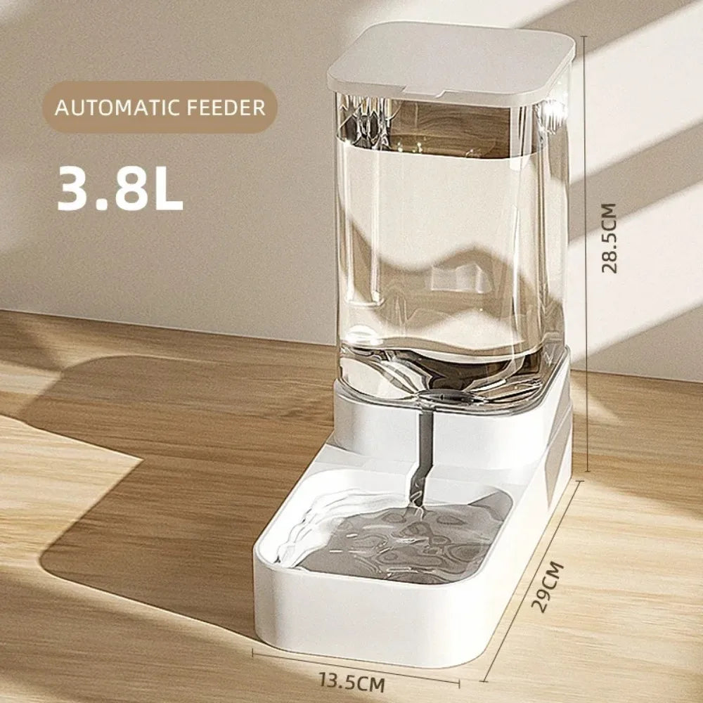 Pet automatic feeder cat water dispenser dog bowl medium-sized dog feeding water feeding basin combination food storage bucket