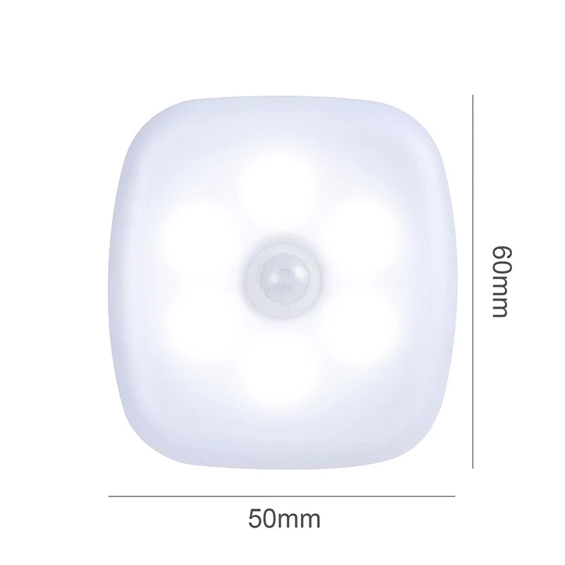 1/2pcs Wireless LED Night Light Motion Sensor EU Plug Children's Nights Light Night Lamp For Home Bedsides Table Bedroom Hallway