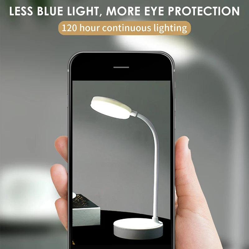 LED Desk Lamp 3 Levels Dimmable USB Rechargeable Battery Powered Portable Touch Table Light Eye Protection For Bedroom Bedside