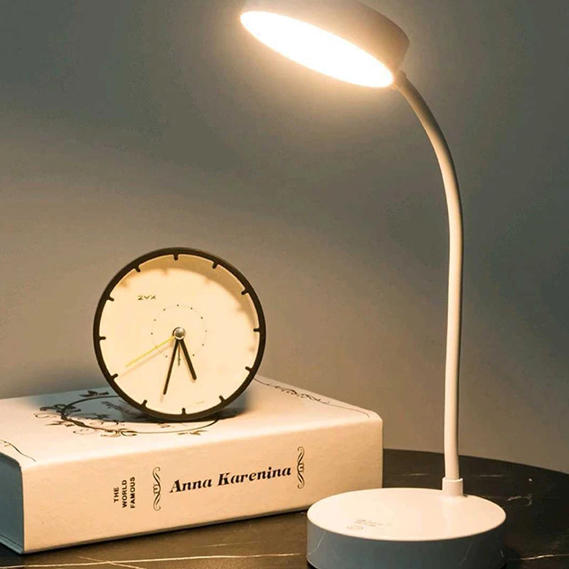 LED Desk Lamp 3 Levels Dimmable USB Rechargeable Battery Powered Portable Touch Table Light Eye Protection For Bedroom Bedside