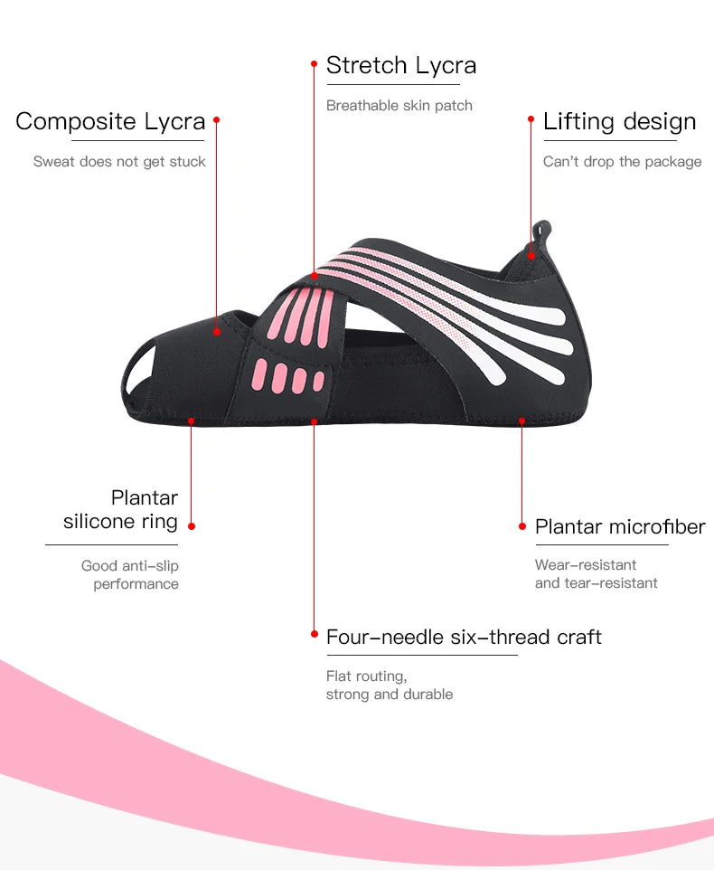 Professional Non-slip Gym Yoga Shoes Flat Soft Anti-slip Sole Ballet Fitness Dance Shoes Pilates Yoga Shoes Socks