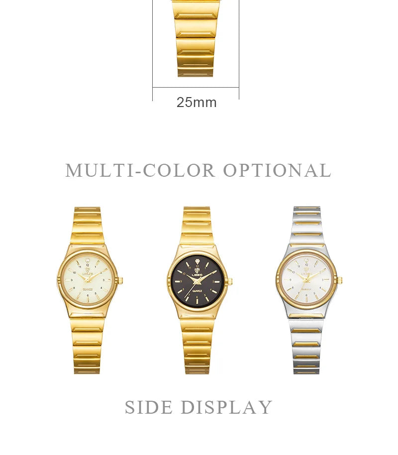 Brand New Wonen Watch Luxury Golden Quartz Stainless Steel Bracelet Waterproof Ladies Golden Wristwatch Girl Clock Relogio mujer