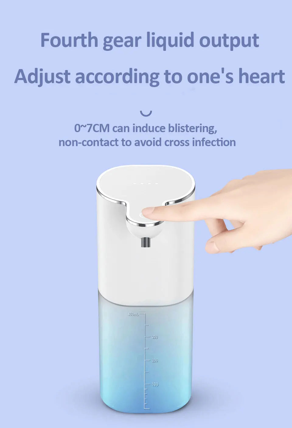 Automatic Foam Soap Dispensers 400ml 4-Gears Bathroom Smart Washing Hand Machine USB Rechargeable Touchless Hand Sanitizers