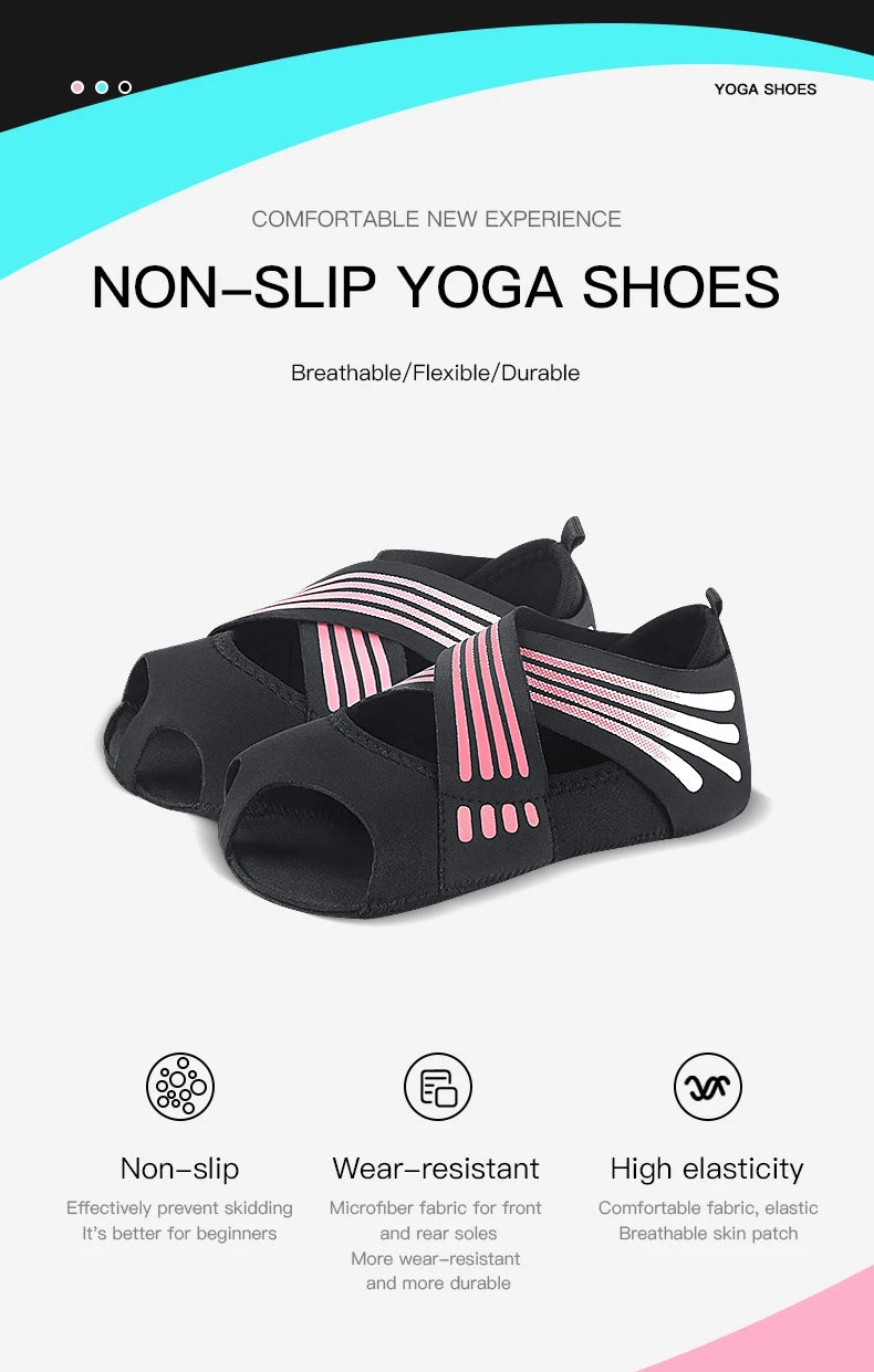 Professional Non-slip Gym Yoga Shoes Flat Soft Anti-slip Sole Ballet Fitness Dance Shoes Pilates Yoga Shoes Socks