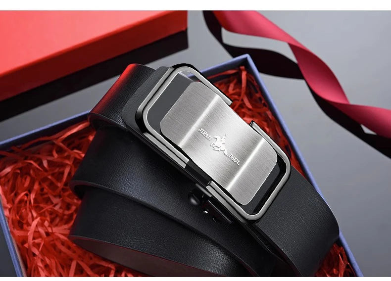 JIFANPAUL brand men high quality genuine leather belt luxury belts  cowskin fashion Strap male Jeans for man Without gift box