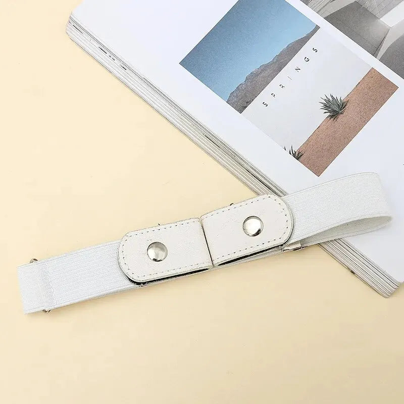 New Adjustable Stretch Elastic Waist Band Invisible Belt Buckle-Free Belts for Women Men Jean Pants Dress No Buckle Easy To Wear