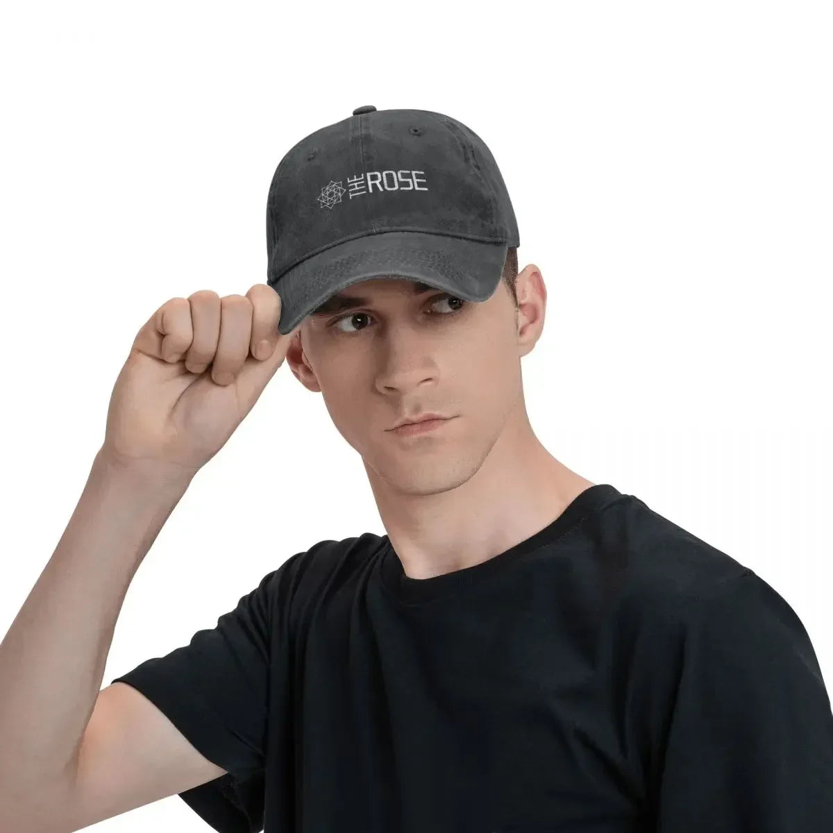 The Rose KPop HD Logo Cowboy Hat Snap Back Hat dad hat custom Hats For Men Women's