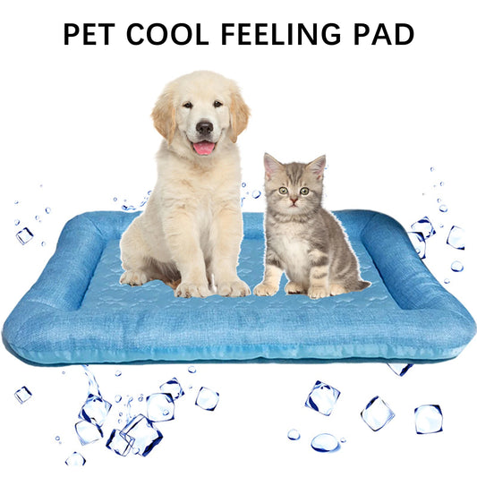 Pet Cooling Mat for Dogs Cat Breathable Sleeping Mat Pet Cushion Washable Self-Cooling Dog Pad for Small Medium Pets