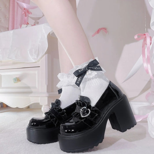 Thick Bottom Mary Jane Small Leather Shoes Women 2024 Autumn New Design Punk Lolita Shoes Women Fashion Versatile Loafers Casual