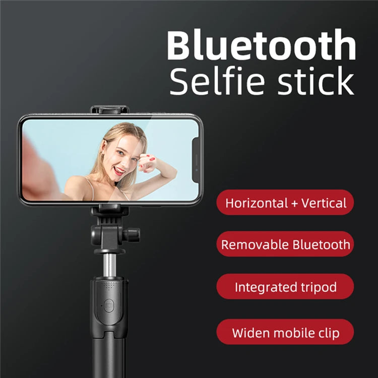 Wireless Selfie Stick Tripod Stand with Light Bluetooth Remote Extendable Tripod for iPhone Mobile Phone TikTok Live Streaming