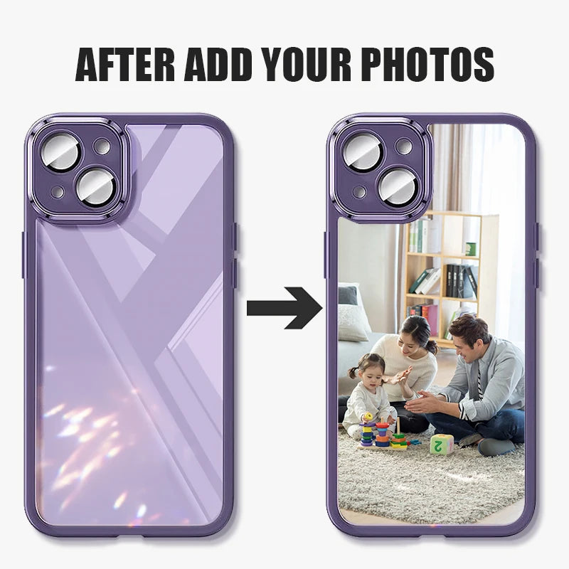 Personalized DIY Customized Picture Name Photo Phone Case For iPhone 16 15 14 Pro Max 13 12 Pro Max 11 Protective Soft Cover