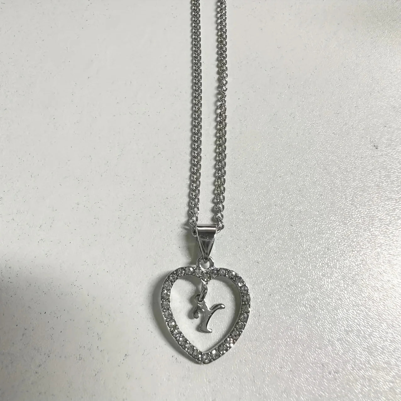 Bohemian Style Heart-shaped Letter Pendant Necklace, Wedding Party Gift For Men And Women,Delicate Gift for Men And Women