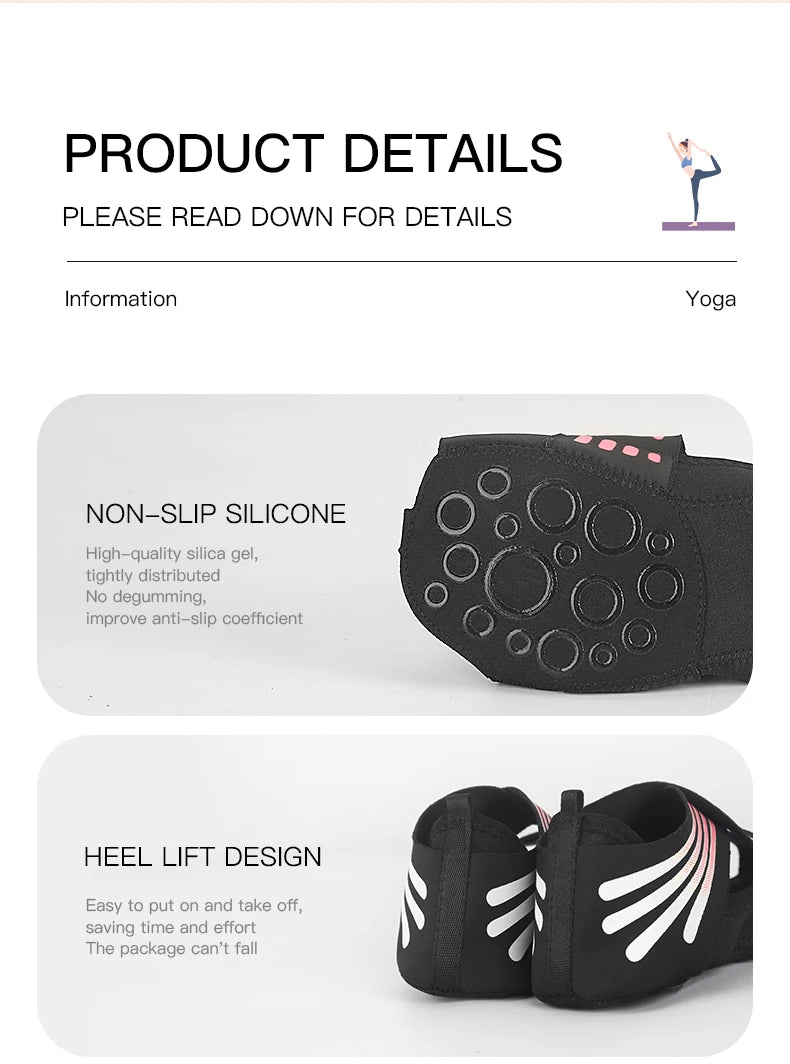 Professional Non-slip Gym Yoga Shoes Flat Soft Anti-slip Sole Ballet Fitness Dance Shoes Pilates Yoga Shoes Socks