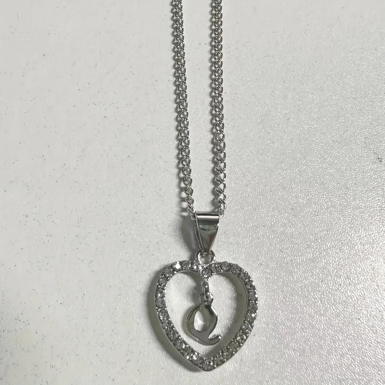 Bohemian Style Heart-shaped Letter Pendant Necklace, Wedding Party Gift For Men And Women,Delicate Gift for Men And Women