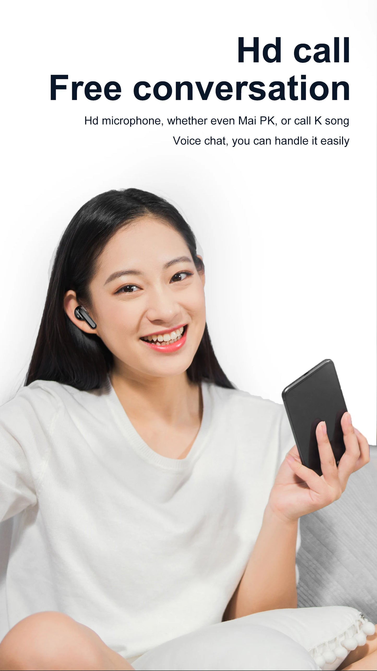 Wireless Bluetooth Headset Bluetooth Earphones with Charging Case Touch Control Bluetooth 5.3 Headphones with Display