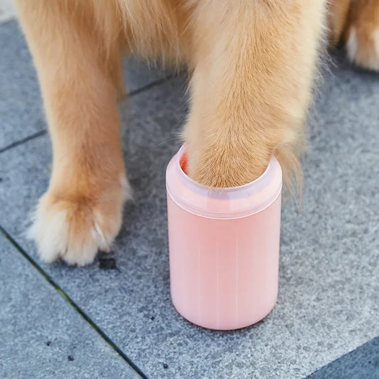 S/M/L Portable Dog Paw Cleaner Cup Soft Silicone Foot Cleaning Brush Pet Dogs Towel Foot Washer Foot Cleaning Bucket Dog Toy