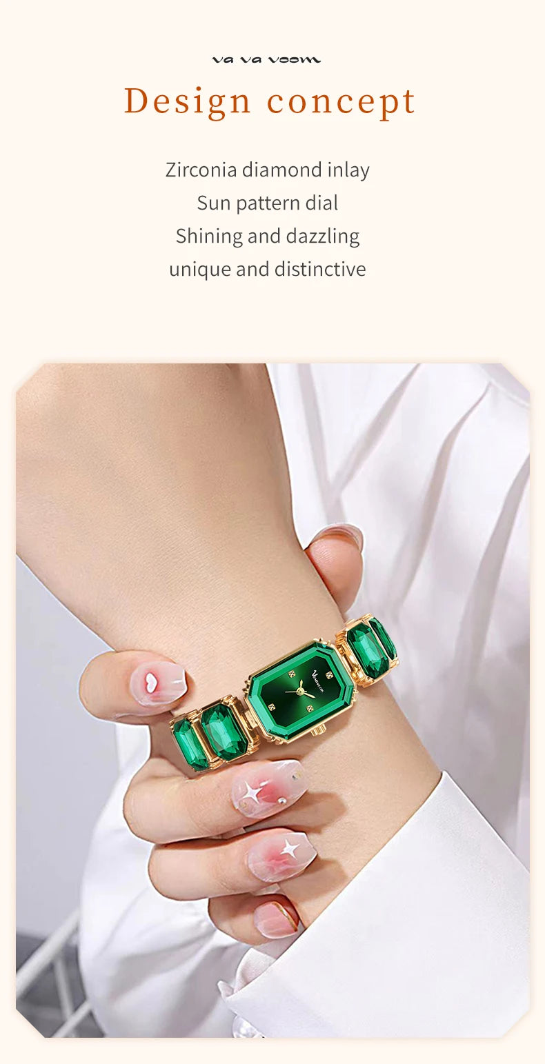 Women Square Watch Luxury Stainless Steel Water Diamond Original Quartz Movement Fashion Bracelet Clock Rose Gold Ladies Watches