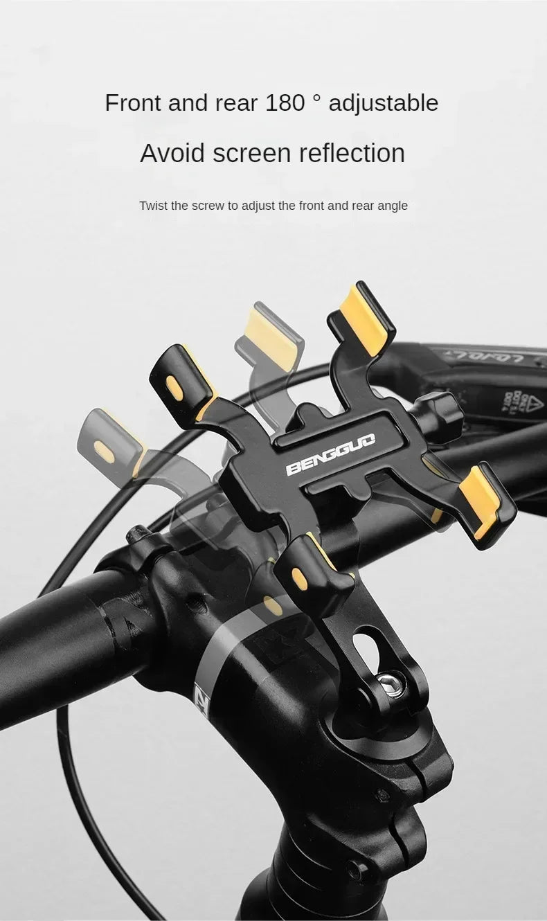 Bicycle Mountain Bike Four Claw Mobile Phone Stand Outdoor Sports Aluminum Alloy Mobile Phone Stand Cycling Mobile Phone Stand