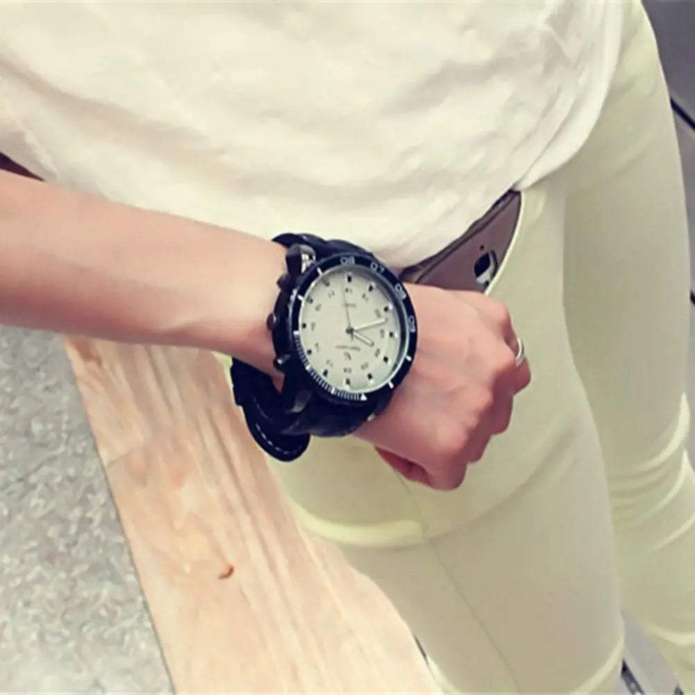 Times Unisex Women Men Wristwatch Sports Watches Outdoor Fashion Quartz Watch Large Round Dial Wristwatch