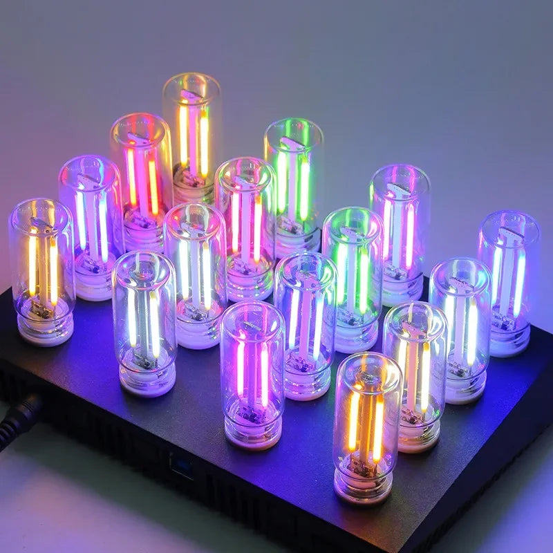 LED USB Lamp Mini Night Light USB Plug-in LED Light Bulb Touch Control Dimming for Car Bedroom Ambient Decorations Lighting