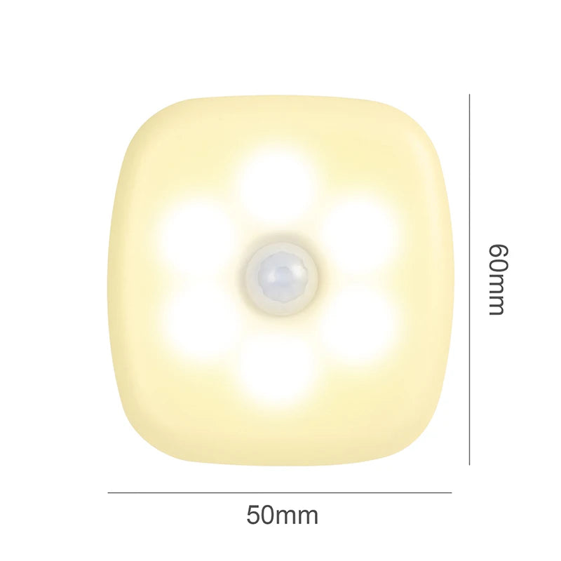 1/2pcs Wireless LED Night Light Motion Sensor EU Plug Children's Nights Light Night Lamp For Home Bedsides Table Bedroom Hallway