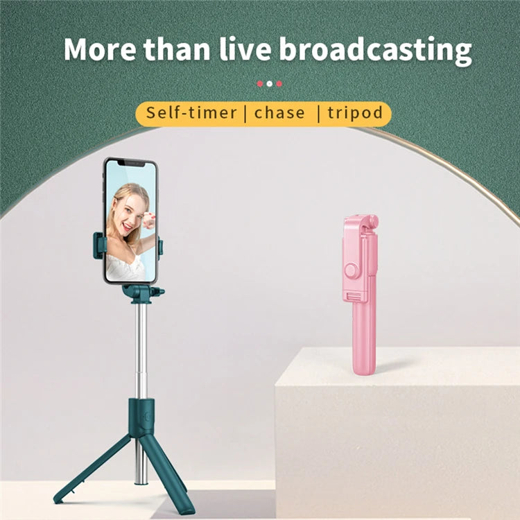 Wireless Selfie Stick Tripod Stand with Light Bluetooth Remote Extendable Tripod for iPhone Mobile Phone TikTok Live Streaming