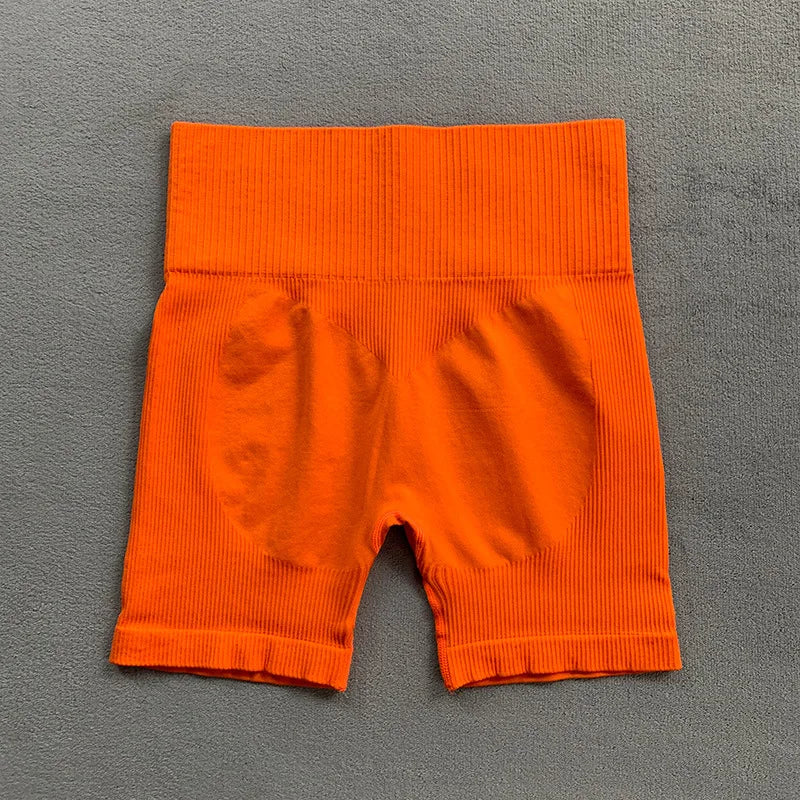 Fitness Yoga Set Seamless Sport Women's Sportswear High Waist Leggings Workout Outfits Two Piece Shorts Sets Womens Gym Clothing