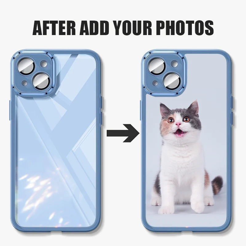 Personalized DIY Customized Picture Name Photo Phone Case For iPhone 16 15 14 Pro Max 13 12 Pro Max 11 Protective Soft Cover