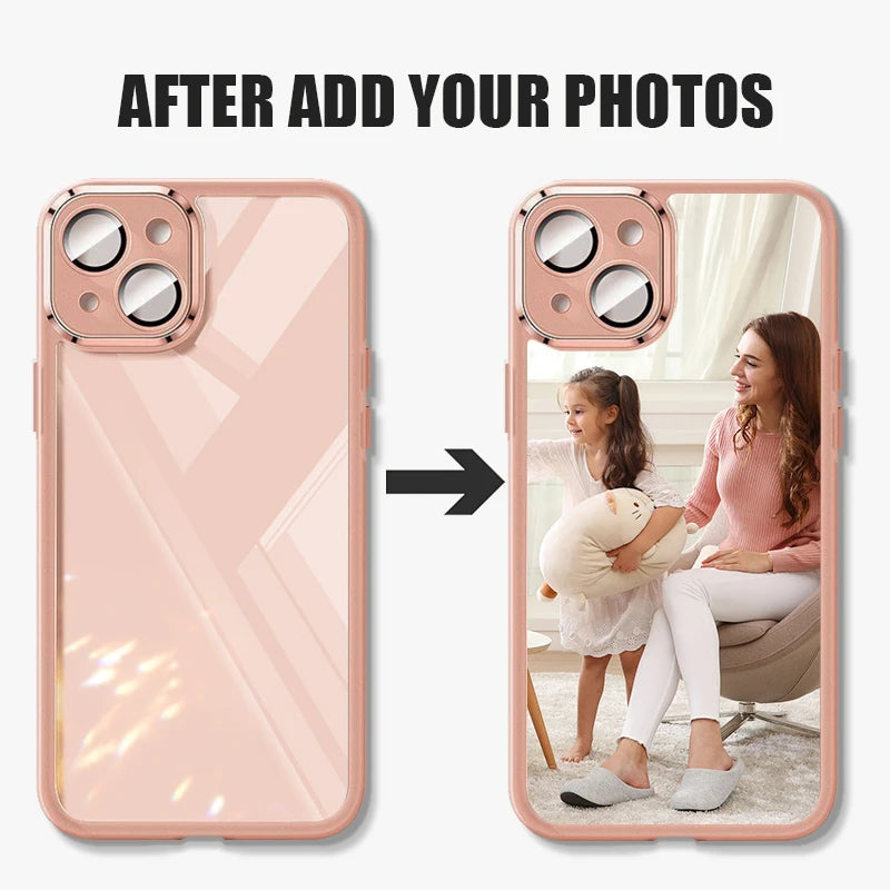 Personalized DIY Customized Picture Name Photo Phone Case For iPhone 16 15 14 Pro Max 13 12 Pro Max 11 Protective Soft Cover