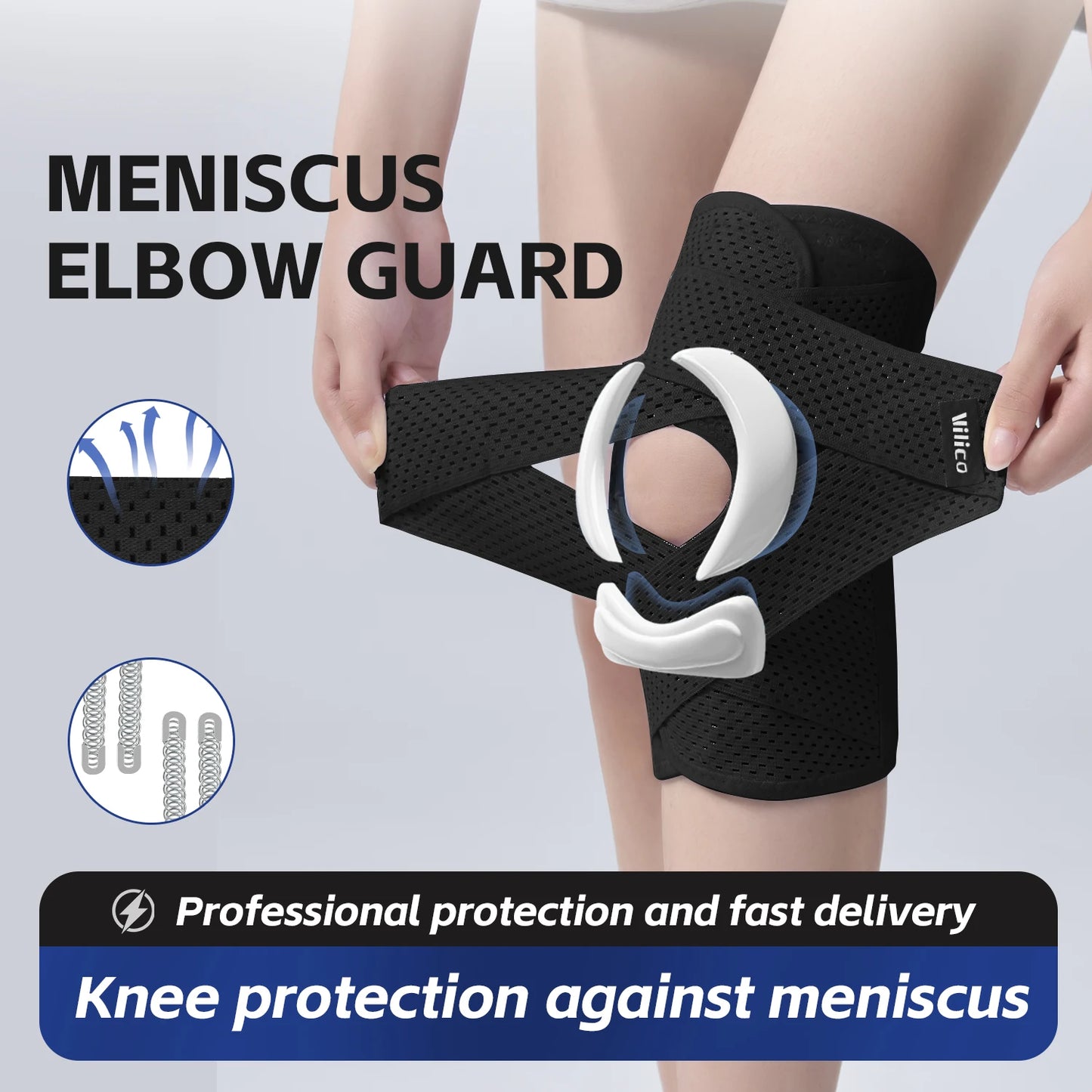 1PC Sports Kneepad Men Women Pressurized Elastic Knee Pads Arthritis Joints Protector Fitness Gear Volleyball Brace Protector
