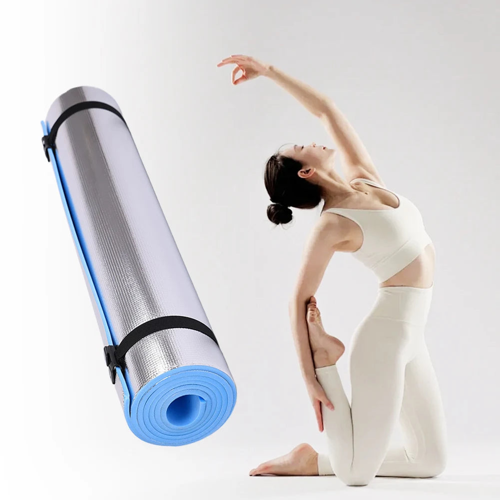 Waterproof Yoga Mat Aluminum Membrane Exercise Mat Thickened Camping Picnic Mat Portable Multifunction for Gym Workout