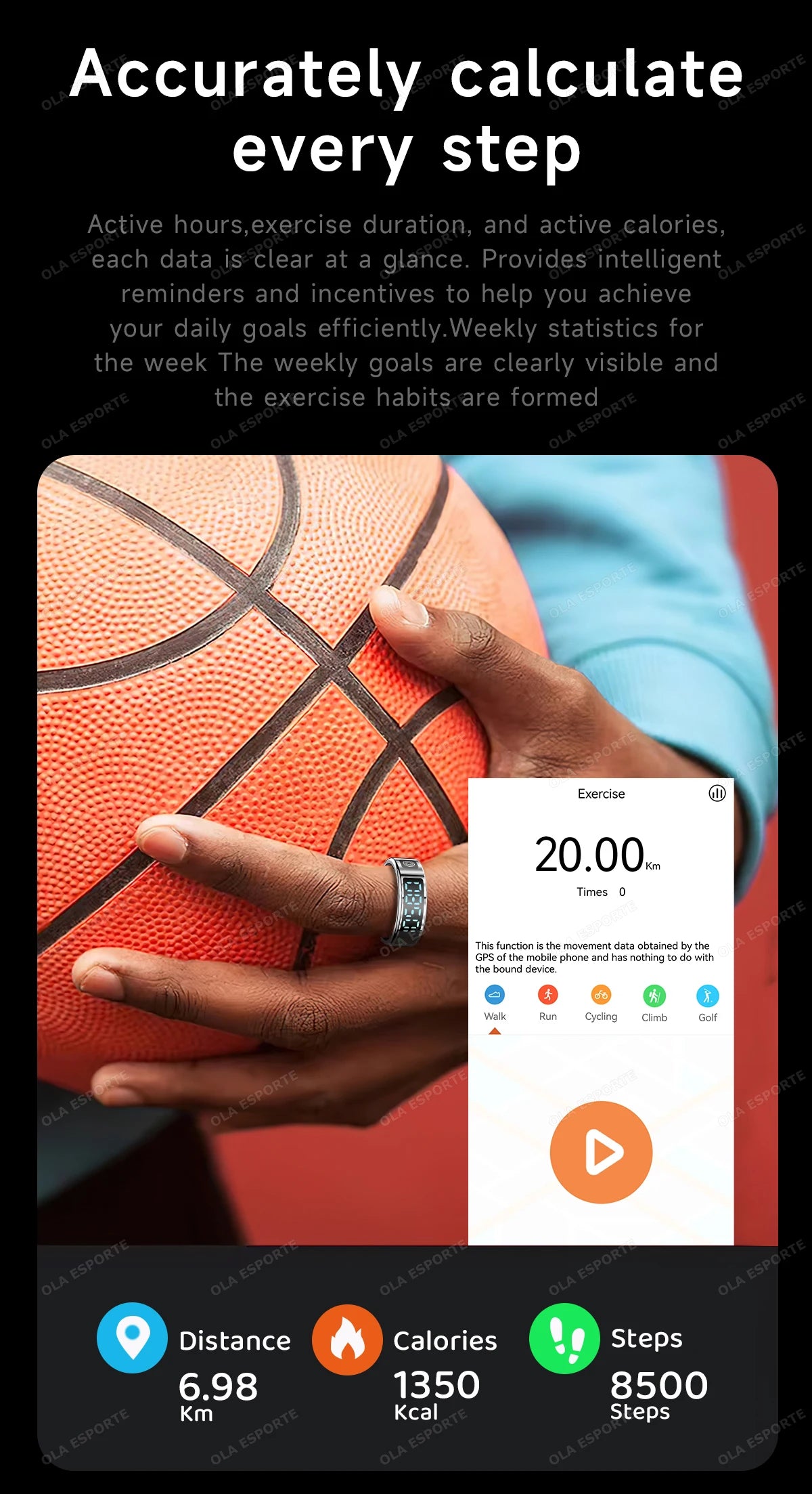 Smart Ring For Men Women Heart Rate Blood Oxygen Monitoring Multi Sports Modes 5ATM & IP68 Waterproof smartring For Android IOS